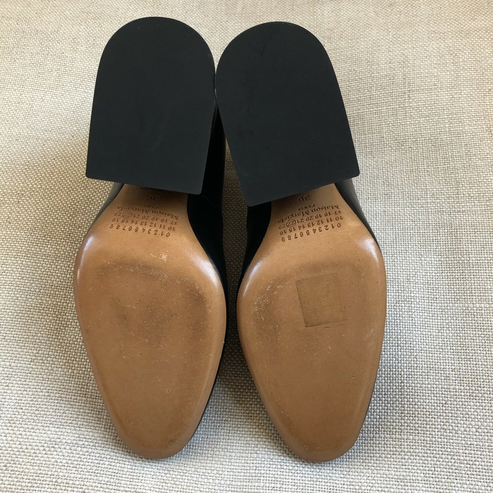 Maison Martin Margiela Heels Pumps Black Leather US 6 EU 36 - Picture 6 of 8